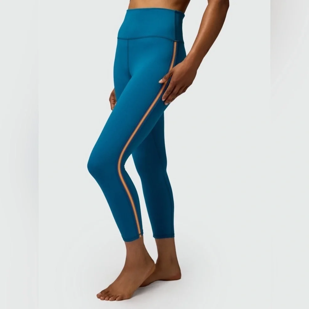 NWT Spiritual Gangster Ada Dream Tech Side Stripe Legging in Dark Turquoise